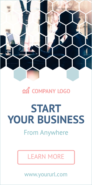 Banner ad template — Start Your Business — From Anywhere
