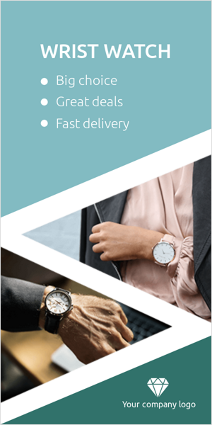 Banner ad template — Wristwatch — Free Shipping and Fast Delivery