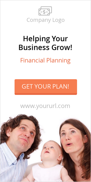Szablon reklamy banerowej — Pomagamy Twojej Firmie Rośnieć — Planowanie Finansowe!