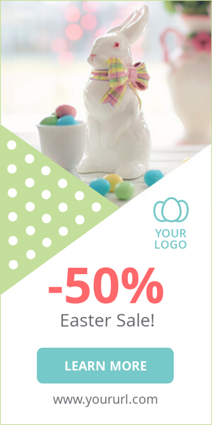 Banner ad template — Easter Sale -50%!