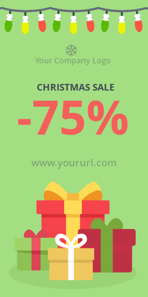 Szablon reklamy banerowej — Wyprzedaż świąteczna — 75% TANIEJ!
