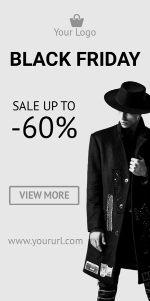 Banner ad template — Black Friday — Sale Up to -60%