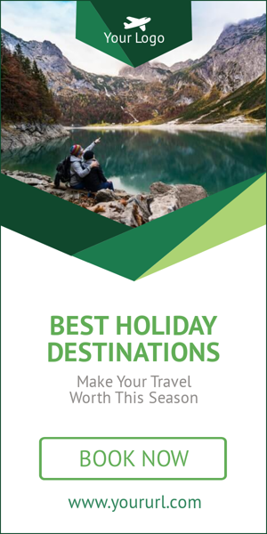 Banner ad template — Best Holiday Destinations — Make Your Travel Worth This Season!