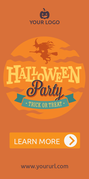 Szablon reklamy banerowej — Halloween-Party — Süßes oder Saures