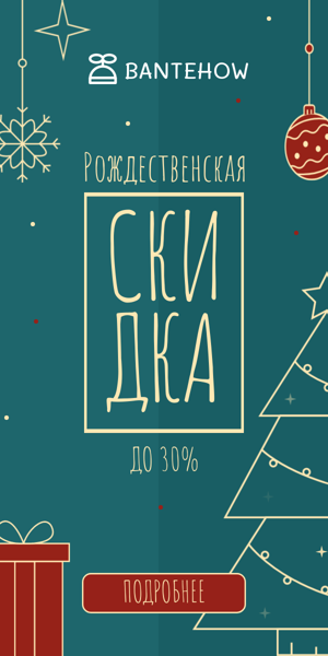 Шаблон рекламного баннера — Рождественская скидка — до 30%