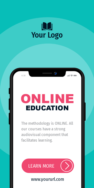 Szablon reklamy banerowej — Online-Bildung Iphone