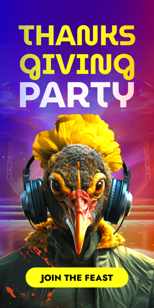 Banner ad template — Thanksgiving Party 23.11 Thursday — Thanksgiving Day