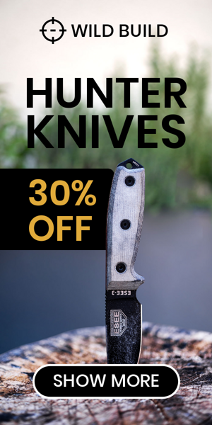 Шаблон рекламного банера — Hunter Knives — знижка 30%