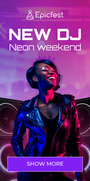 Szablon reklamy banerowej — Nowy DJ — Neonowy Weekend