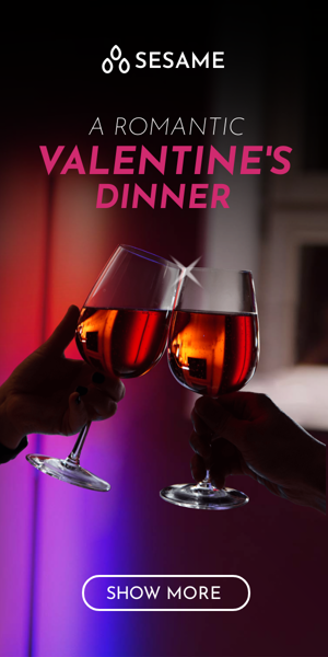 Banner ad template — A Romantic Valentine's Dinner —Restaurant
