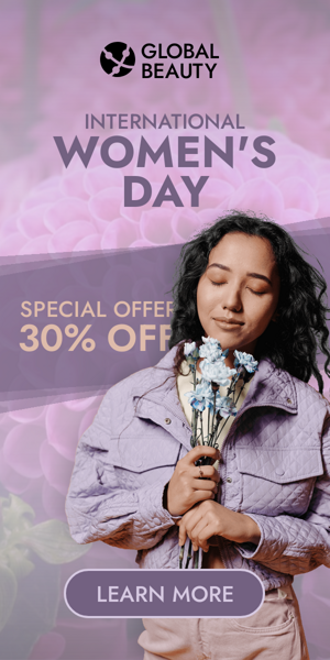 Banner ad template — International Women's Day — Special Offer 30% Off