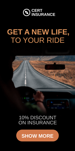 Banner ad template — Get A New Life, To Your Ride — 10% Discount On Insurance
