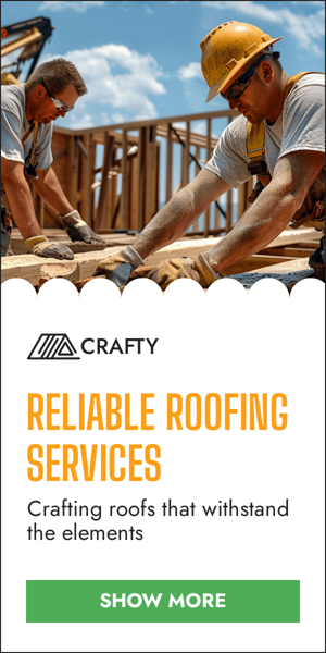 Banner ad template — Reliable Roofing Services — Crafting Roofs That Withstand The Elements