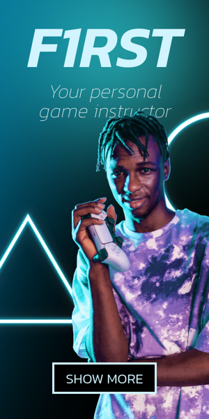 Szablon reklamy banerowej — F1rst – Ihr persönlicher Spielinstruktor