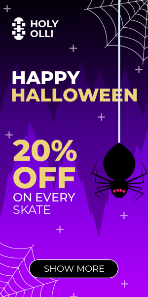 Banner ad template — Happy Halloween — 20% Off On Every Skateboard