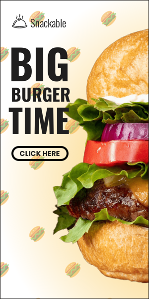 Banner ad template — Big Burger Time — Restaurant