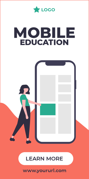 Banner ad template — Mobile Education