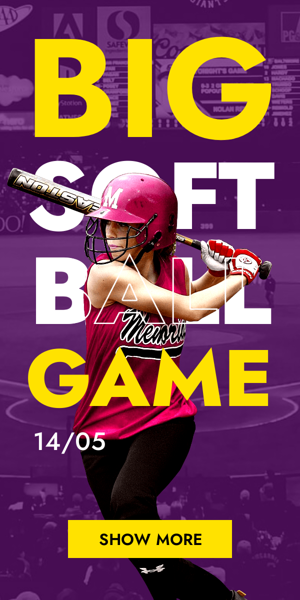 Szablon reklamy banerowej — Großes Softball-Spiel 14/05 — Sport