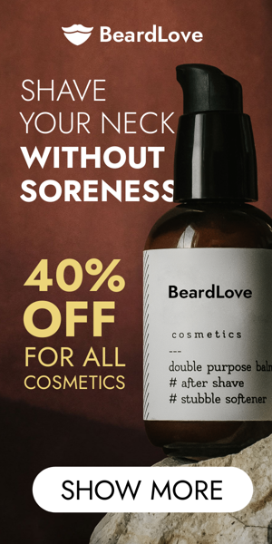 Banner ad template — Shave Your Neck Without Irritation — 40% Off All Cosmetics