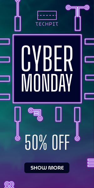 Banner ad template — Cyber Monday — 50% Off Electronics