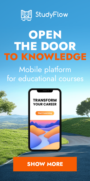 Banner ad template — Open The Door To Knowledge — Mobile Platform For Educational Courses