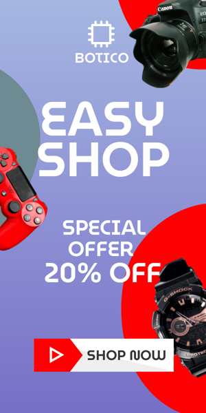 Шаблон рекламного банера — Easy Shop — Спеціальна пропозиція знижка 20%