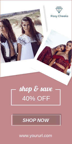 Banner ad template — Shop and Sale — 40% OFF Fashion Sales