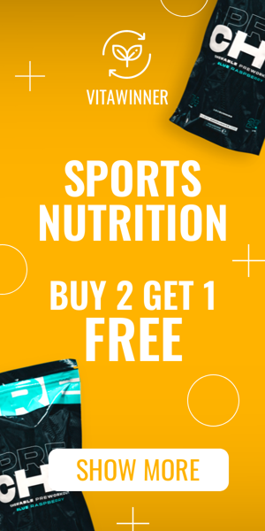 Szablon reklamy banerowej — Sporternährung — Kaufen Sie 2, erhalten Sie 1 gratis