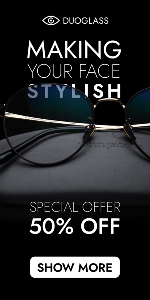 Szablon reklamy banerowej — Nadanie Twojej twarzy stylu — Oferta specjalna 50% zniżki