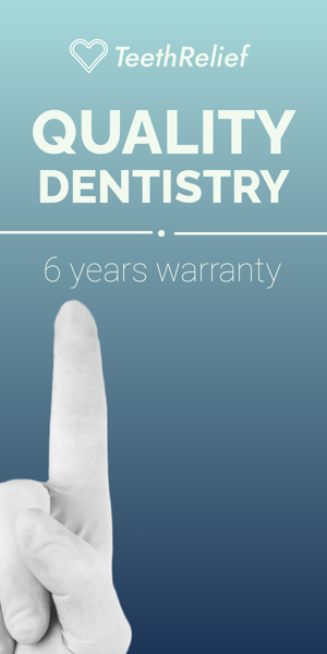 Banner ad template — Quality Dentistry — 6 Years Warranty