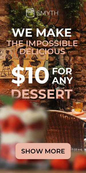 Banner ad template — We Make The Impossible Delicious — £10 For Any Pudding