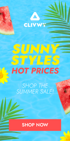 Szablon reklamy banerowej — Sunny Styles Heiße Preise Shop Der Sommerschlussverkauf! — Sommerschlussverkauf