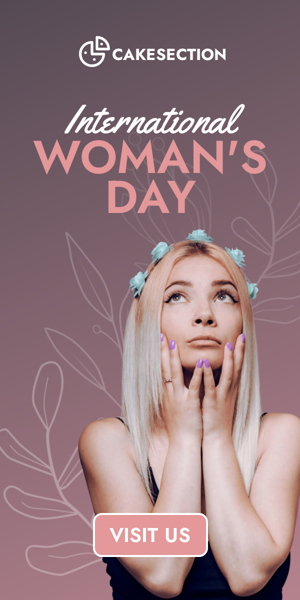 Banner ad template — International Women's Day — 8 March