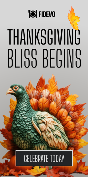 Banner ad template — Thanksgiving Bliss Begins — Thanksgiving Day