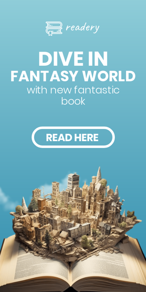 Szablon reklamy banerowej — Zanurz się w świecie fantazji — z nową fantastyczną książką