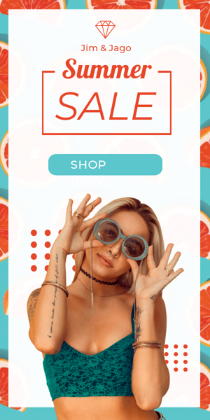 Szablon reklamy banerowej — Letnia wyprzedaż — Moda damska