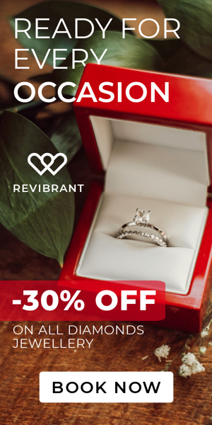 Banner ad template — Ready For Every Occasion — 30% Off On All Diamonds Jewellery