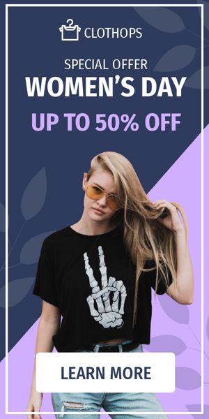 Banner ad template — Women's Day — Special Offer Up To 50% Off