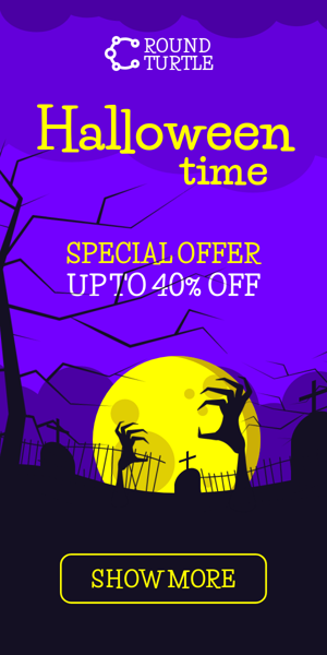 Banner ad template — Halloween Time — Special Offer Up To 40% Off