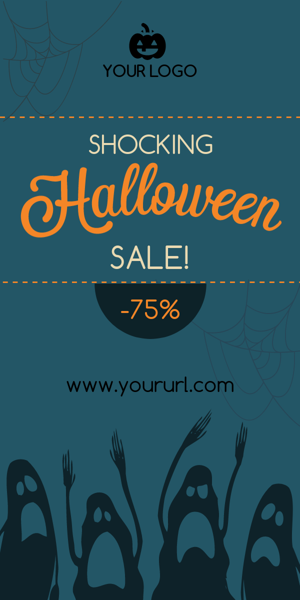 Banner ad template — Halloween Shocking Sale!