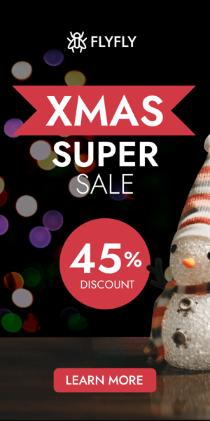 Szablon reklamy banerowej — Xmas Super Sale — 45% Rabatt