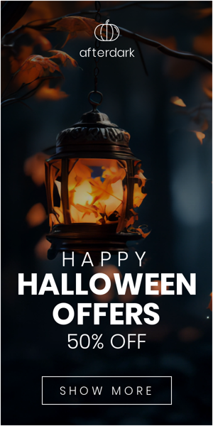 Banner ad template — Happy Halloween Offers — 50% Off
