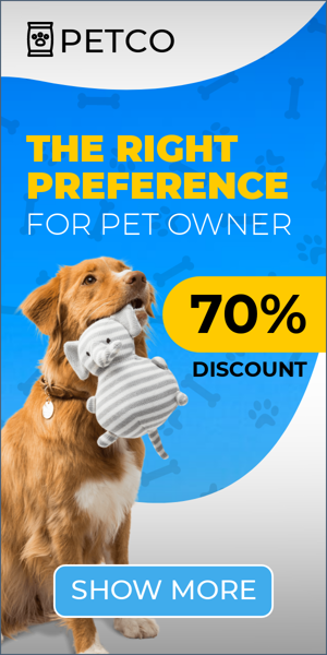 Banner ad template — The Right Preference For Pet Owner — 70% Discount