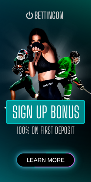 Banner ad template — Sing Up Bonus 100% On First Deposit — Sports Betting