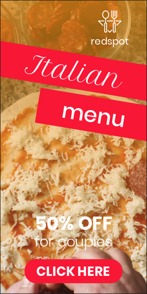 Szablon reklamy banerowej — Włoskie Menu — 50% Zniżki dla Par