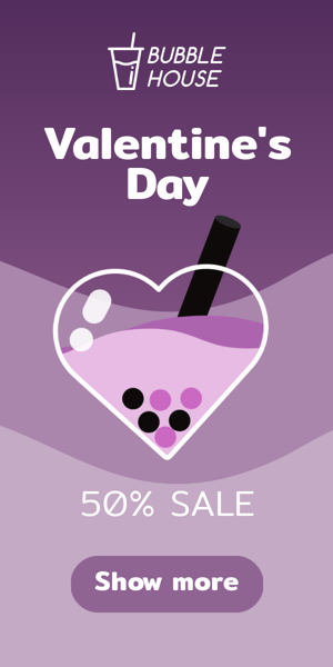 Banner ad template — Valentine's Day — 50% Sale
