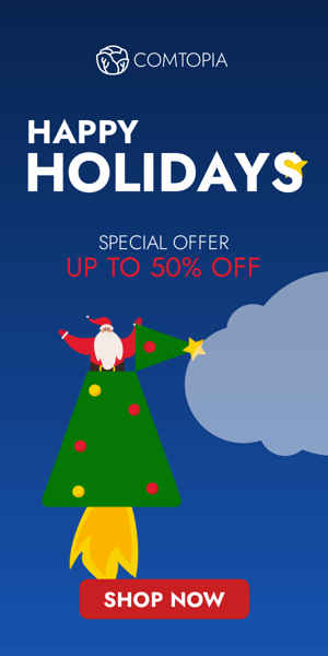 Szablon reklamy banerowej — Wesołych Świąt — Specjalna Oferta Do 50% Zniżki