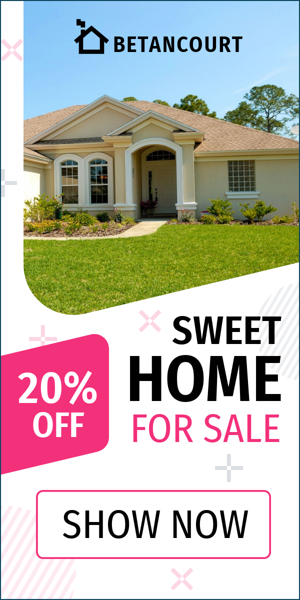 Шаблон рекламного банера — Sweet Home Fore Sale — 20% Off