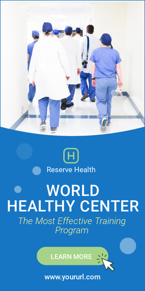 Banner ad template — World Healthy Center — The Most Effective Training Program