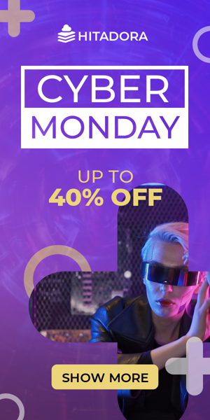 Szablon reklamy banerowej — Cyber Monday — Do 40% zniżki na wideo